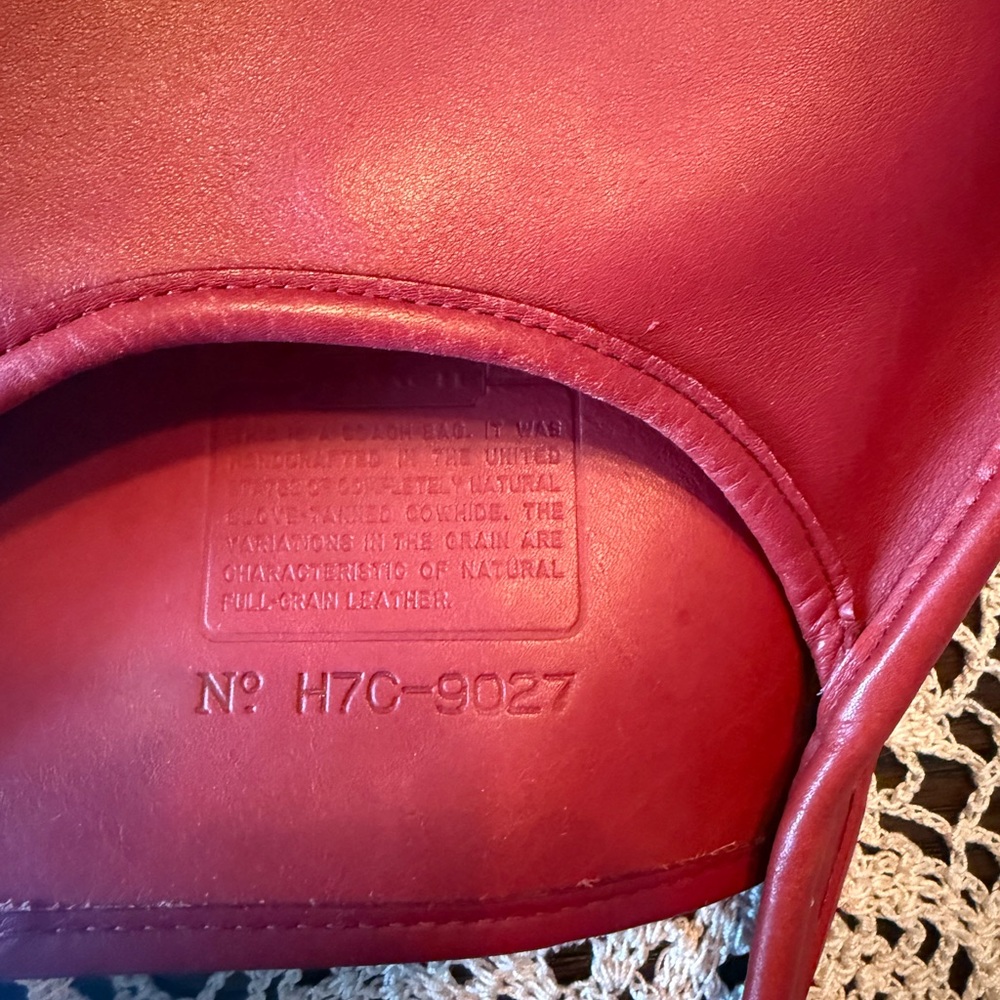 Coach Ergo Mini Cherry Red Leather bag - Picture 7 of 8